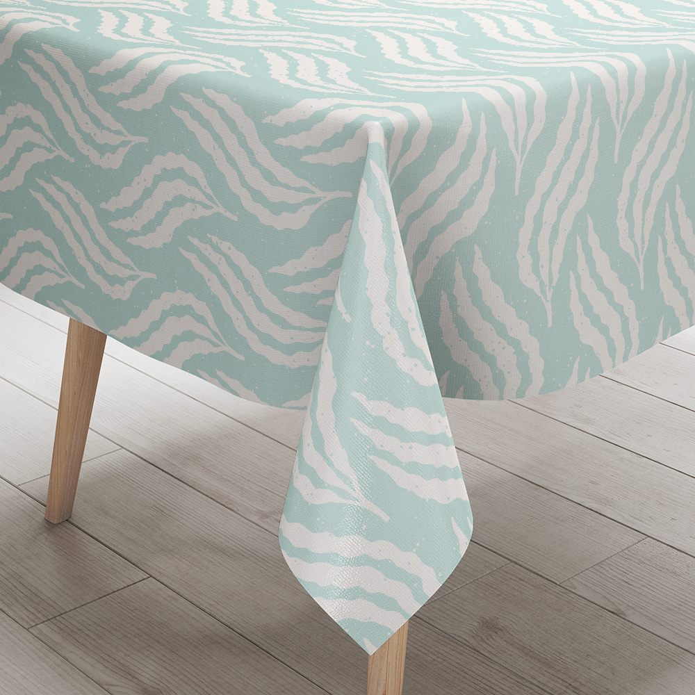 Tablecloth – Pastel Blue Underwater Seaweed Ocean Pattern