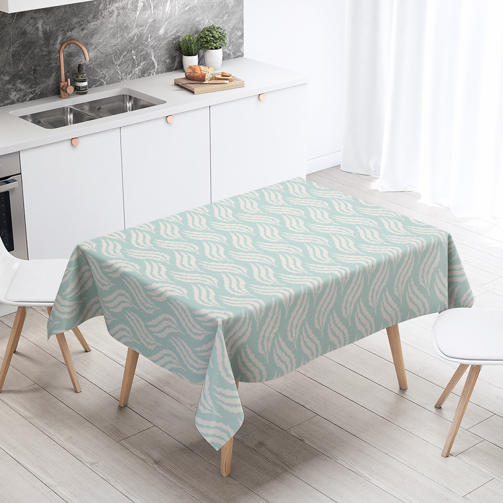Tablecloth – Pastel Blue Underwater Seaweed Ocean Pattern