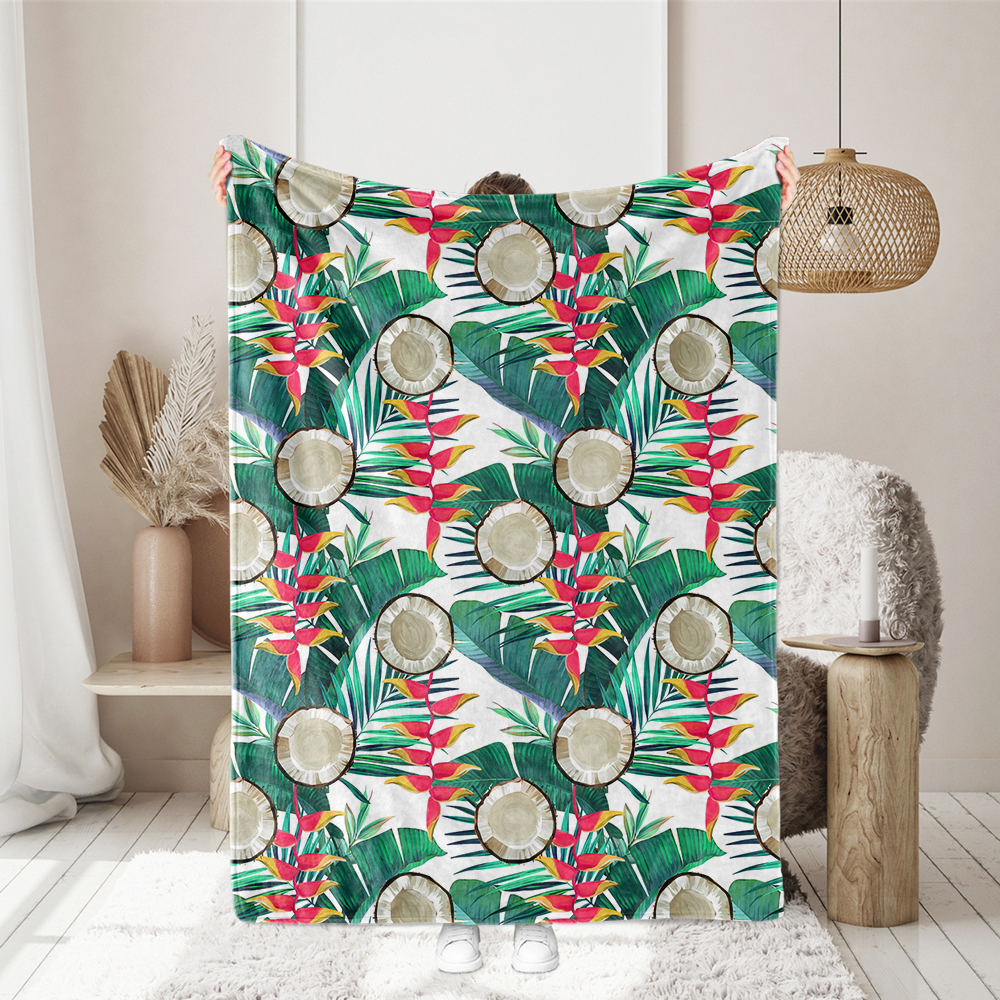 Hawaiian Tropical Flower Fabric | Paradise Botanical Print