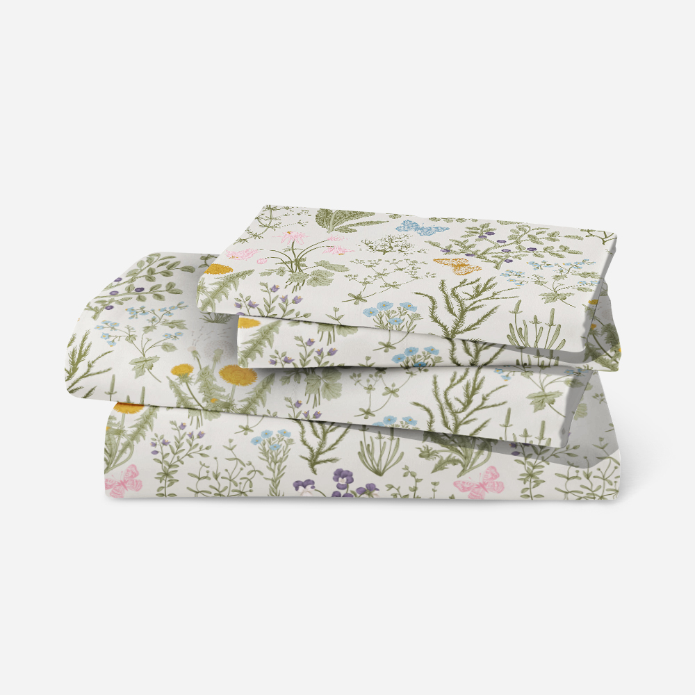 Bedding Set – Herbal Wildflower Butterfly Garden Botanical