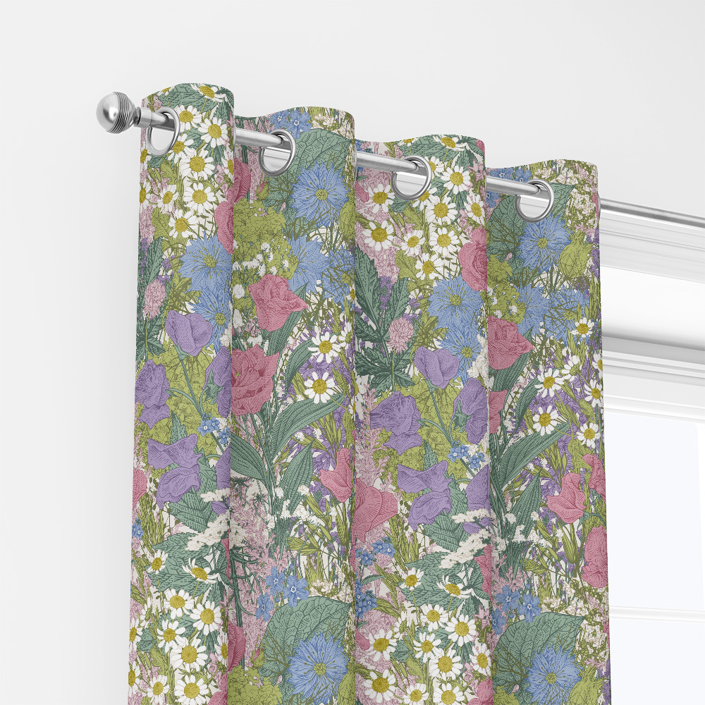 Curtain – Summer Wildflower Rustic Meadow Floral