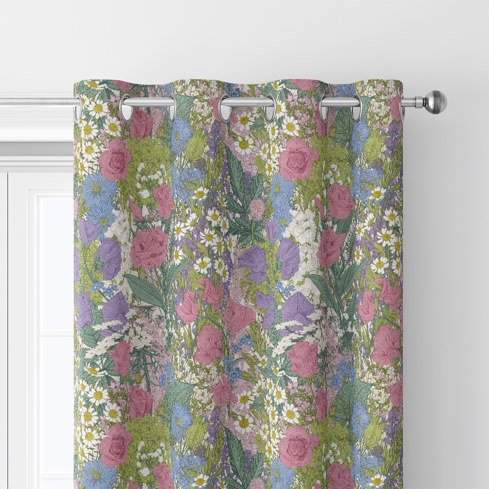 Curtain – Summer Wildflower Rustic Meadow Floral