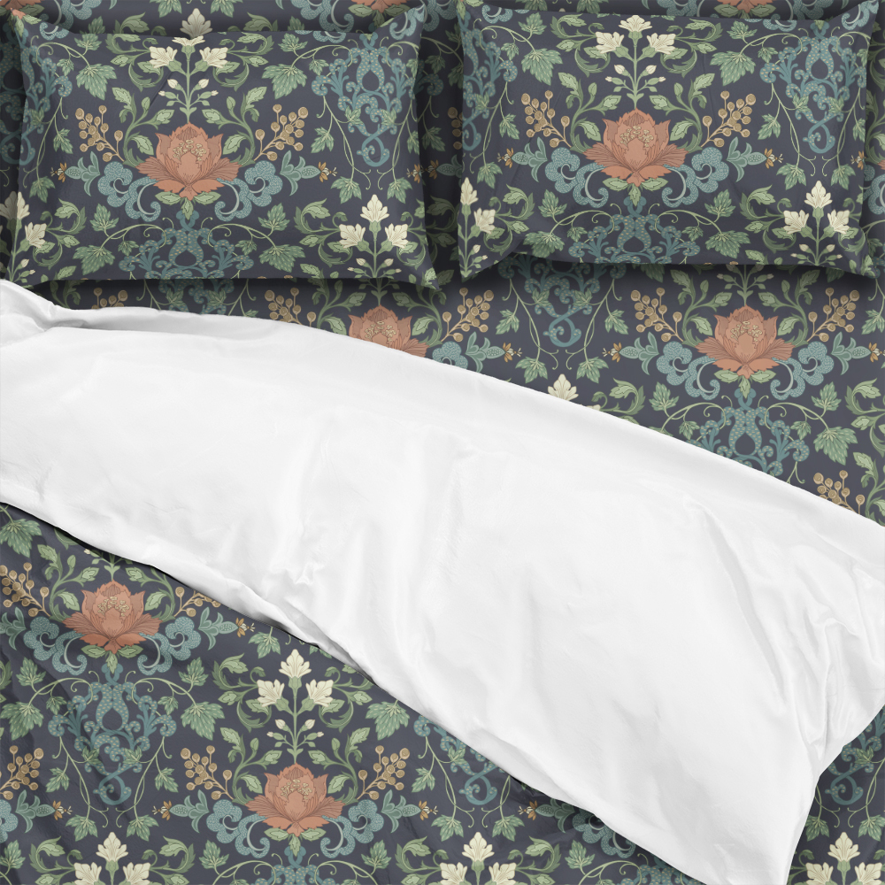 Bedding Set – William Morris Inspired Vintage Botanical Floral Plant
