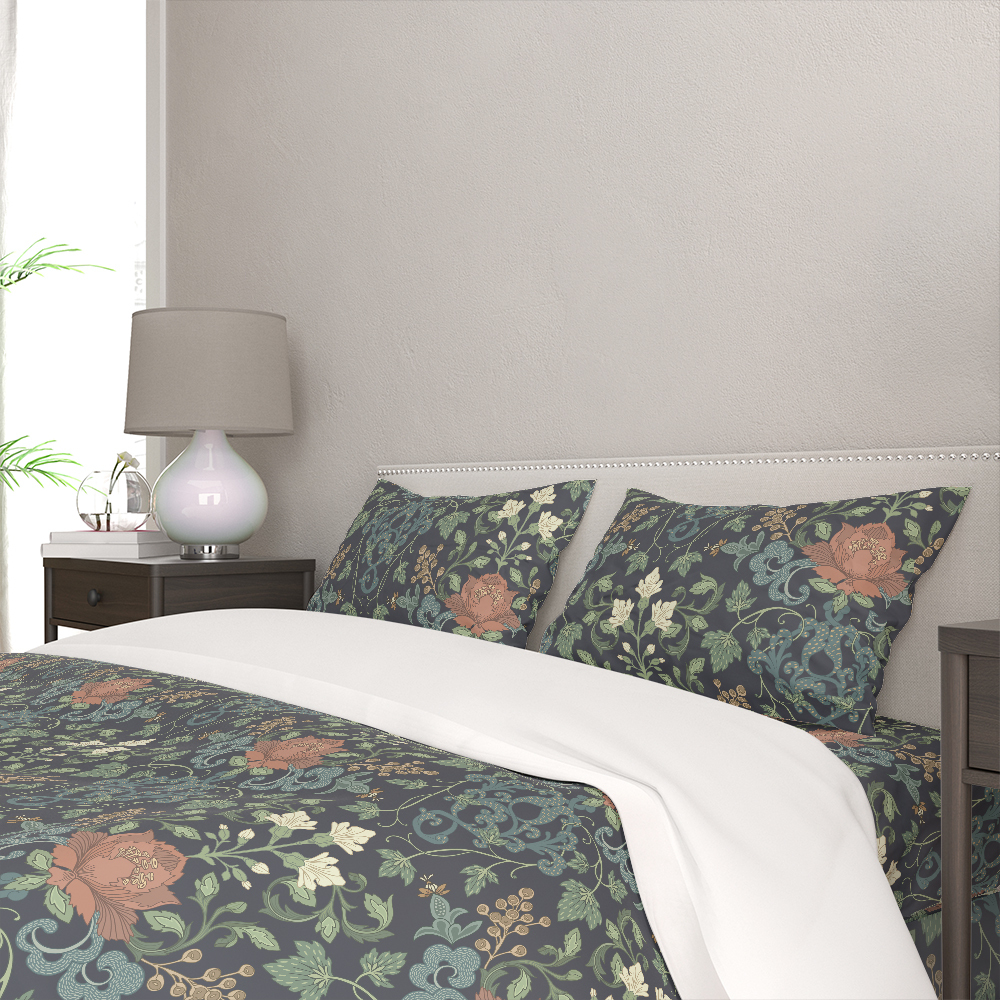 Bedding Set – William Morris Inspired Vintage Botanical Floral Plant