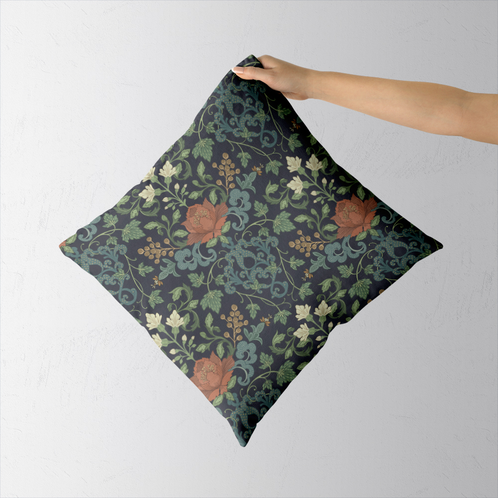 Throw Pillow – William Morris Inspired Vintage Botanical Floral Plant