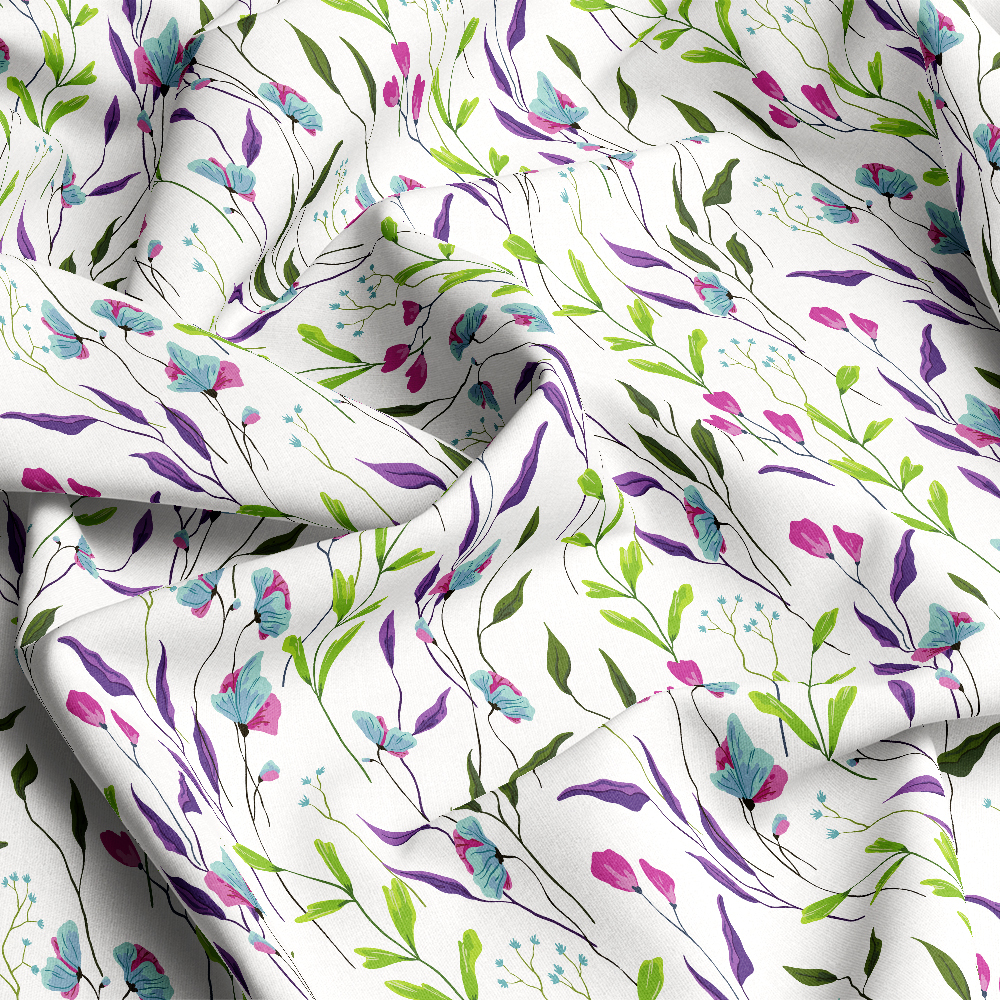 Vintage Liberty Floral with Spring Wild Beautiful Flowers – Custom Print Fabrics