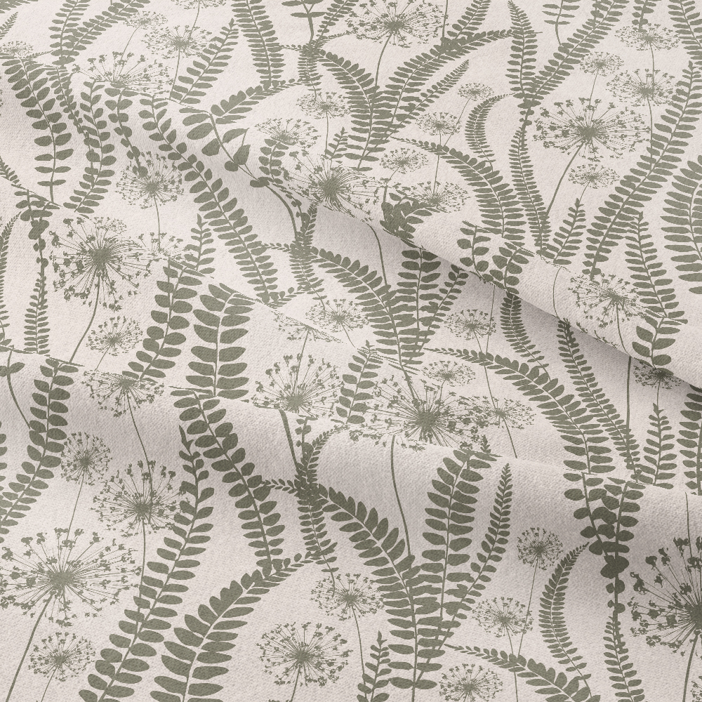 Vintage Liberty Floral with Wild Plant Silhouettes Pattern – Custom Print Fabrics