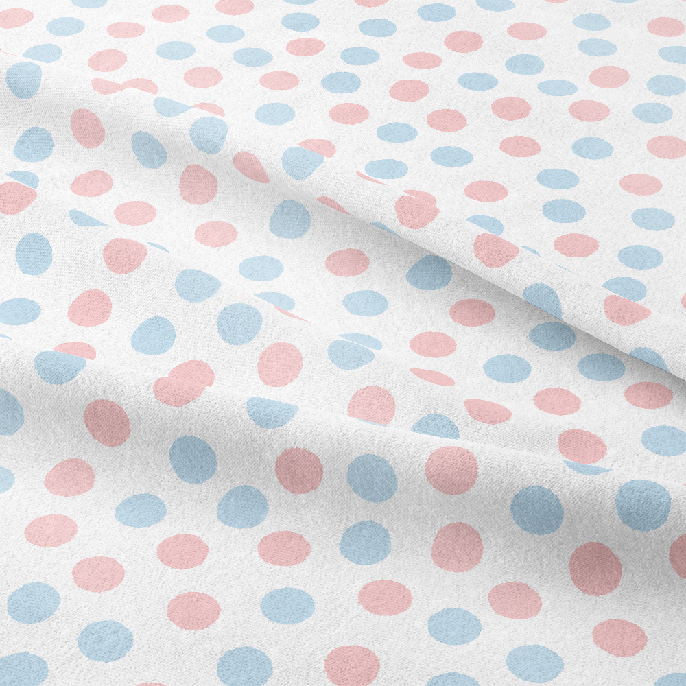 Round Spots Drawn With Rough Brush Cute Seamless Pattern - Custom Print Fabrics