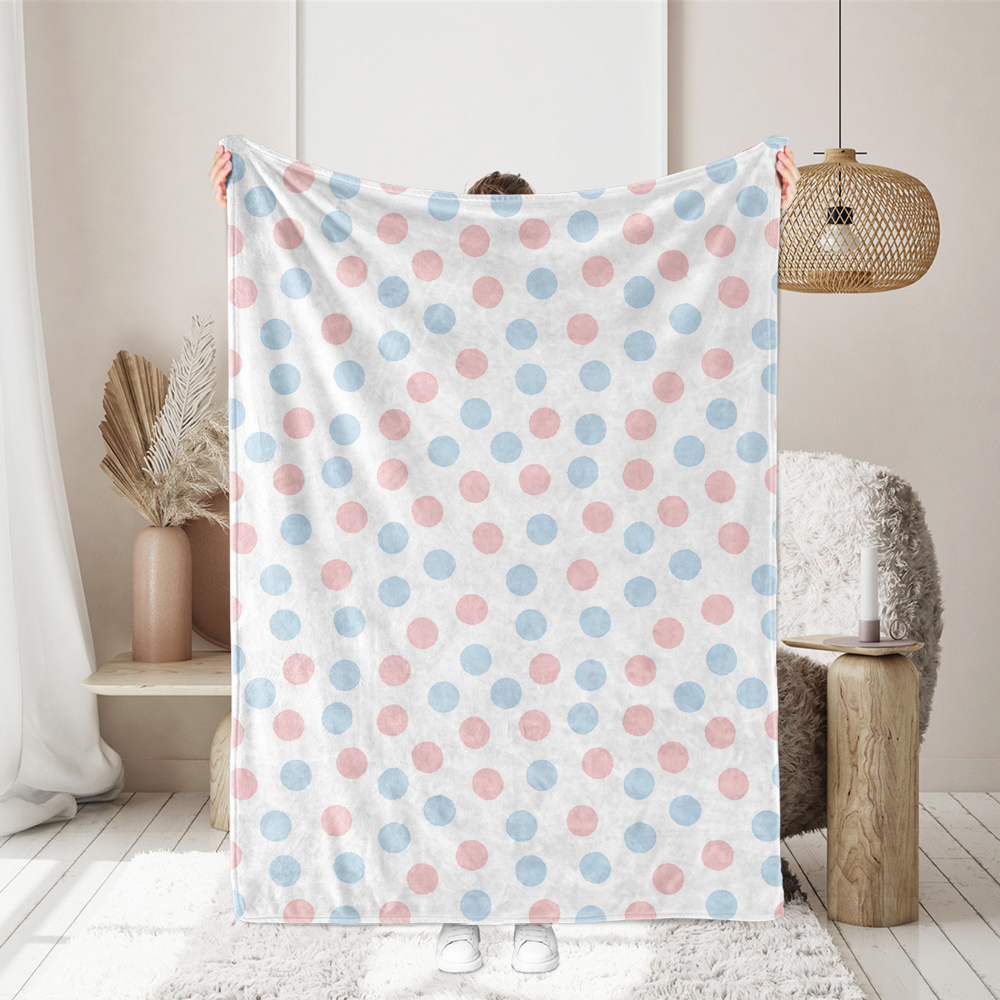 Round Spots Drawn With Rough Brush Cute Seamless Pattern - Custom Print Fabrics