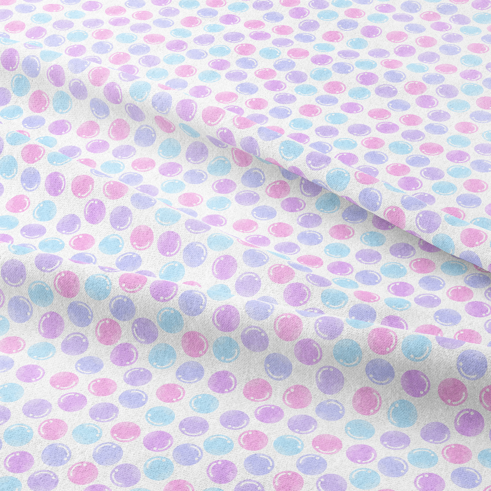 Watercolor Bubbles Geometric Circles Seamless Pattern - Custom Print Fabrics