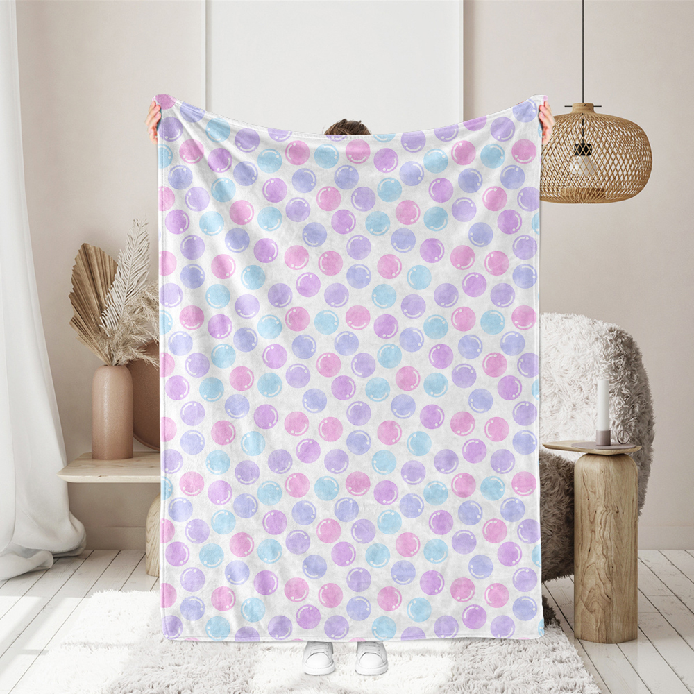 Watercolor Bubbles Geometric Circles Seamless Pattern - Custom Print Fabrics