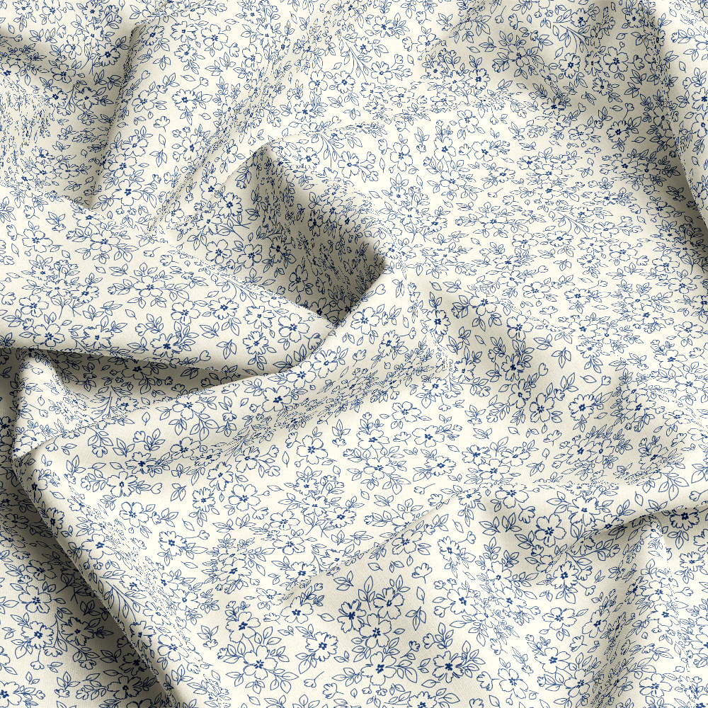 Small Little Flowers Liberty Style Ditsy Floral Custom Print Fabrics