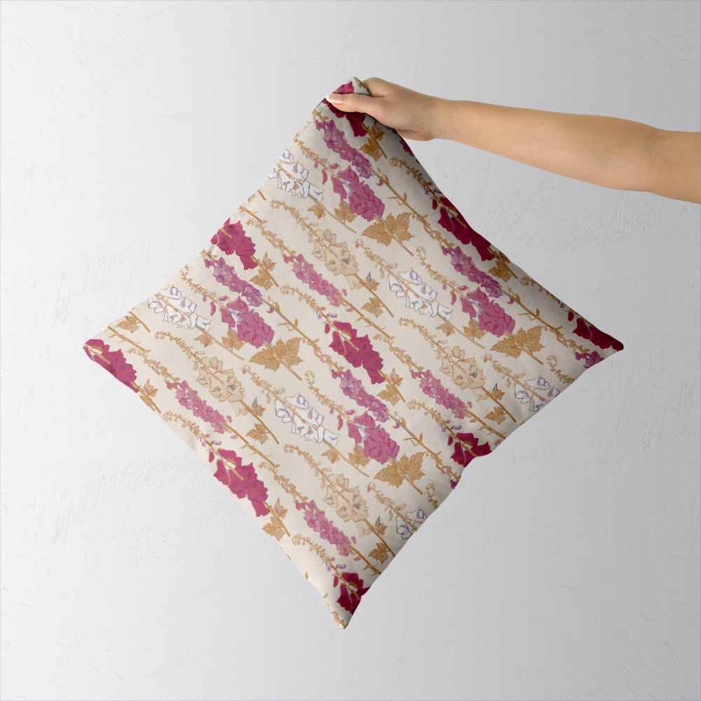 Throw Pillow – Elegant Mysterious Floral Garden