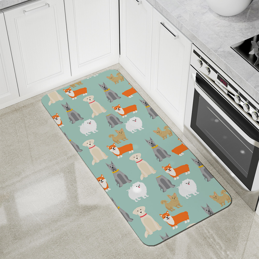 Kitchen Floor Mats – Cute Cartoon Puppy Pattern