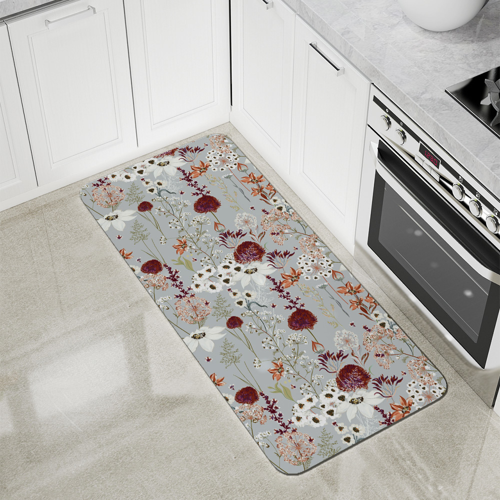 Kitchen Floor Mats – Blooming Midsummer Meadow Flowers