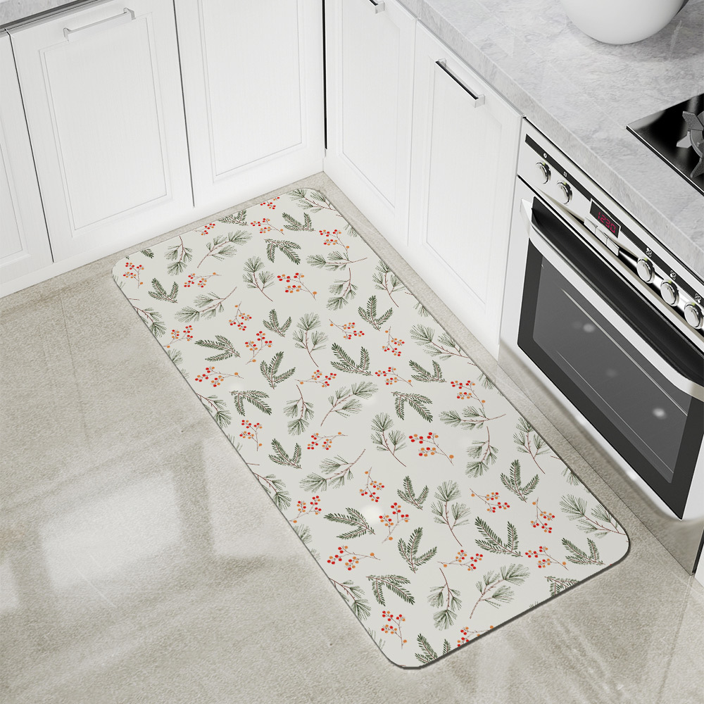 Kitchen Floor Mats – Hygge Fir Branches & Berries