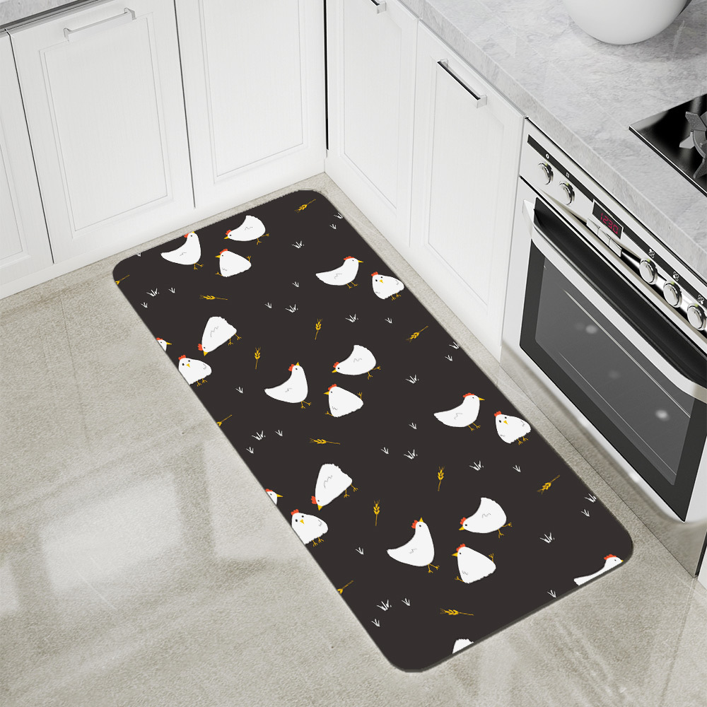 Kitchen Floor Mats – Cute Cartoon Farmhouse Chicken Hen