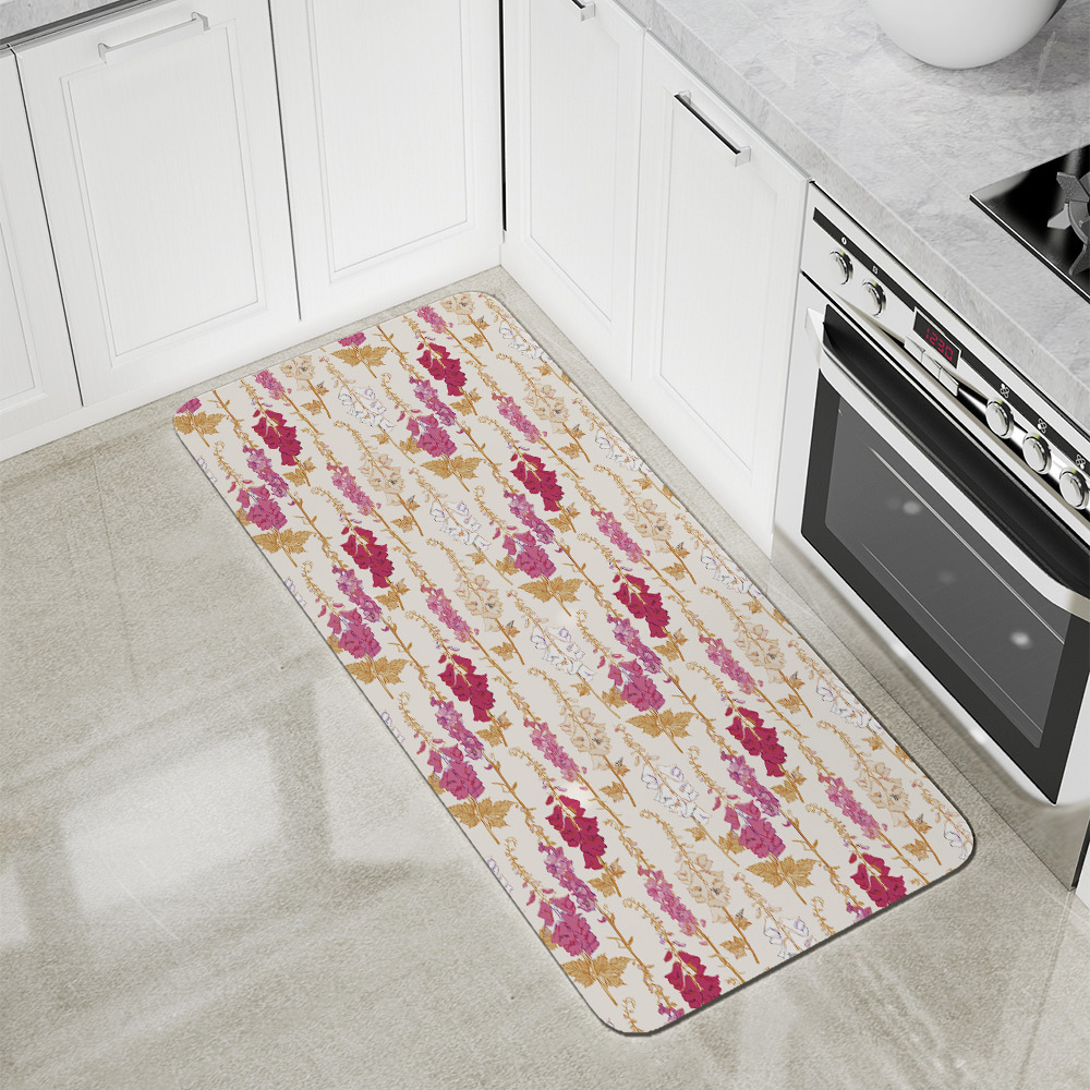 Kitchen Floor Mats – Elegant Mysterious Floral Garden