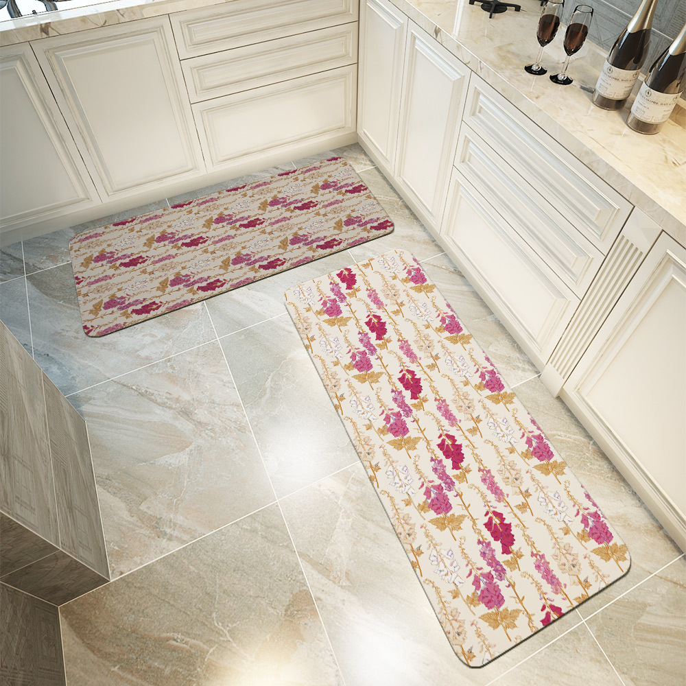 Kitchen Floor Mats – Elegant Mysterious Floral Garden