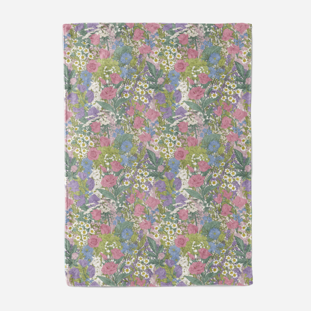 Throw Blanket – Summer Wildflower Rustic Meadow Floral