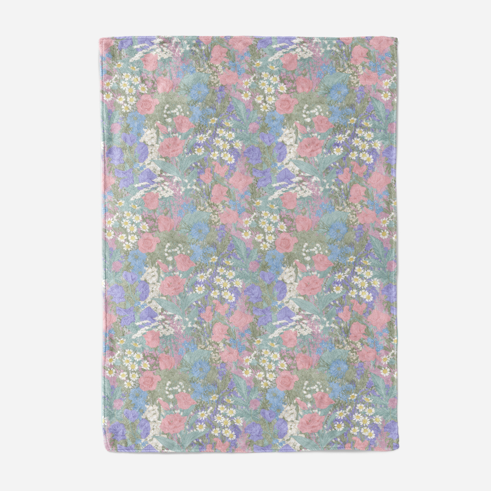 Throw Blanket – Summer Wildflower Rustic Meadow Floral