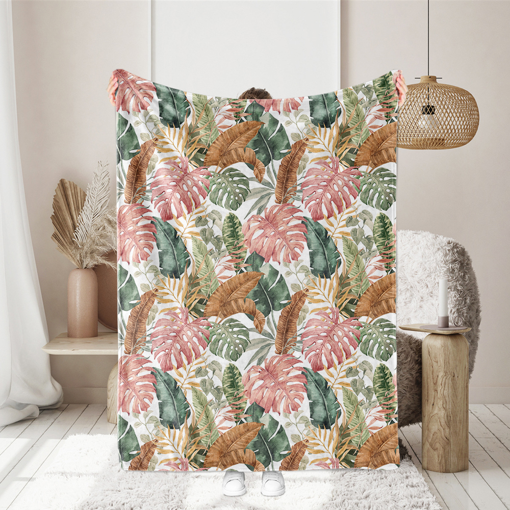 Tropical Palm Leaves Hand Drawn Watercolor Seamless Pattern Prints – Custom Fabric Choices