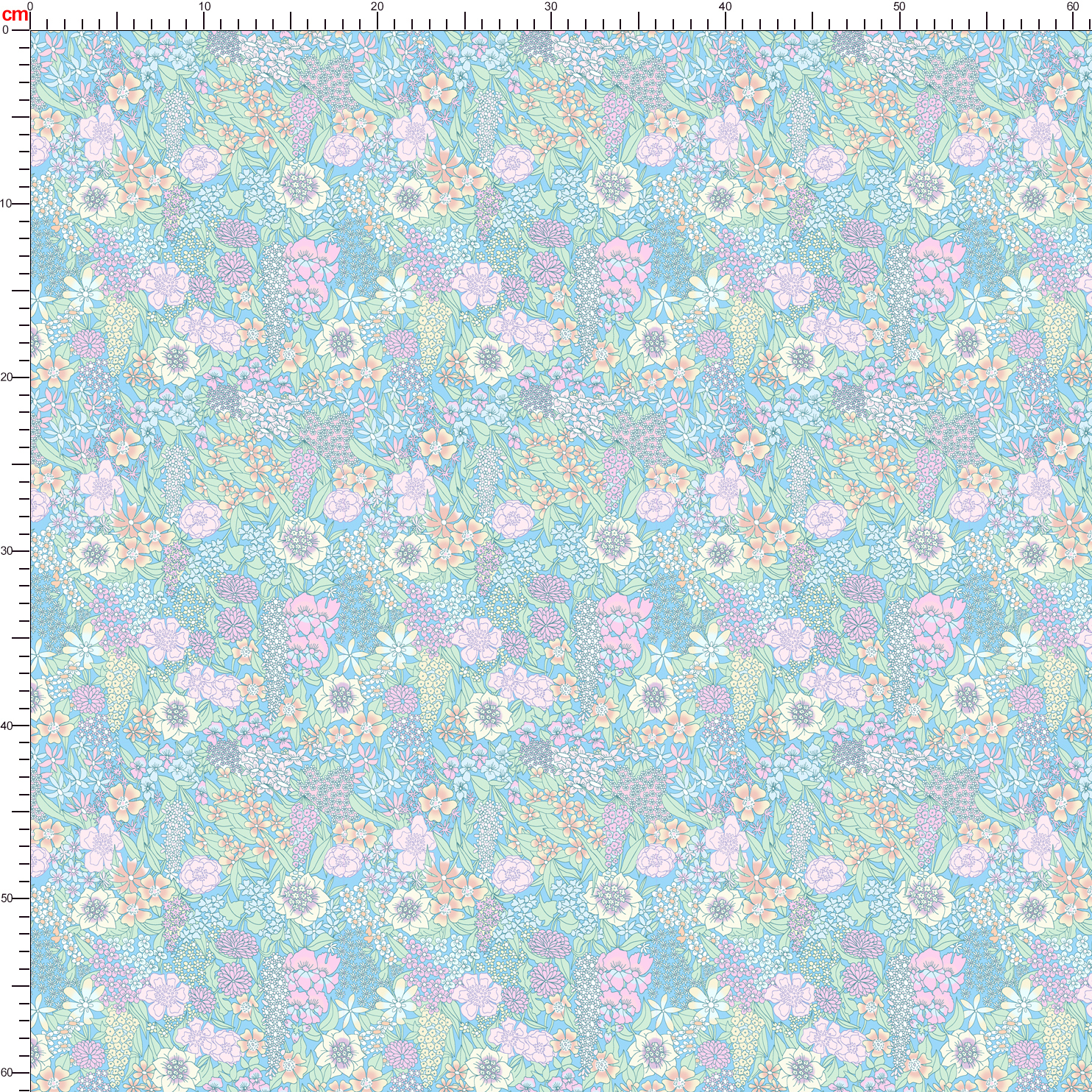 Multi Colorways Liberty Floral Seamless Printing Service - Unique Patterns at Prinstitch