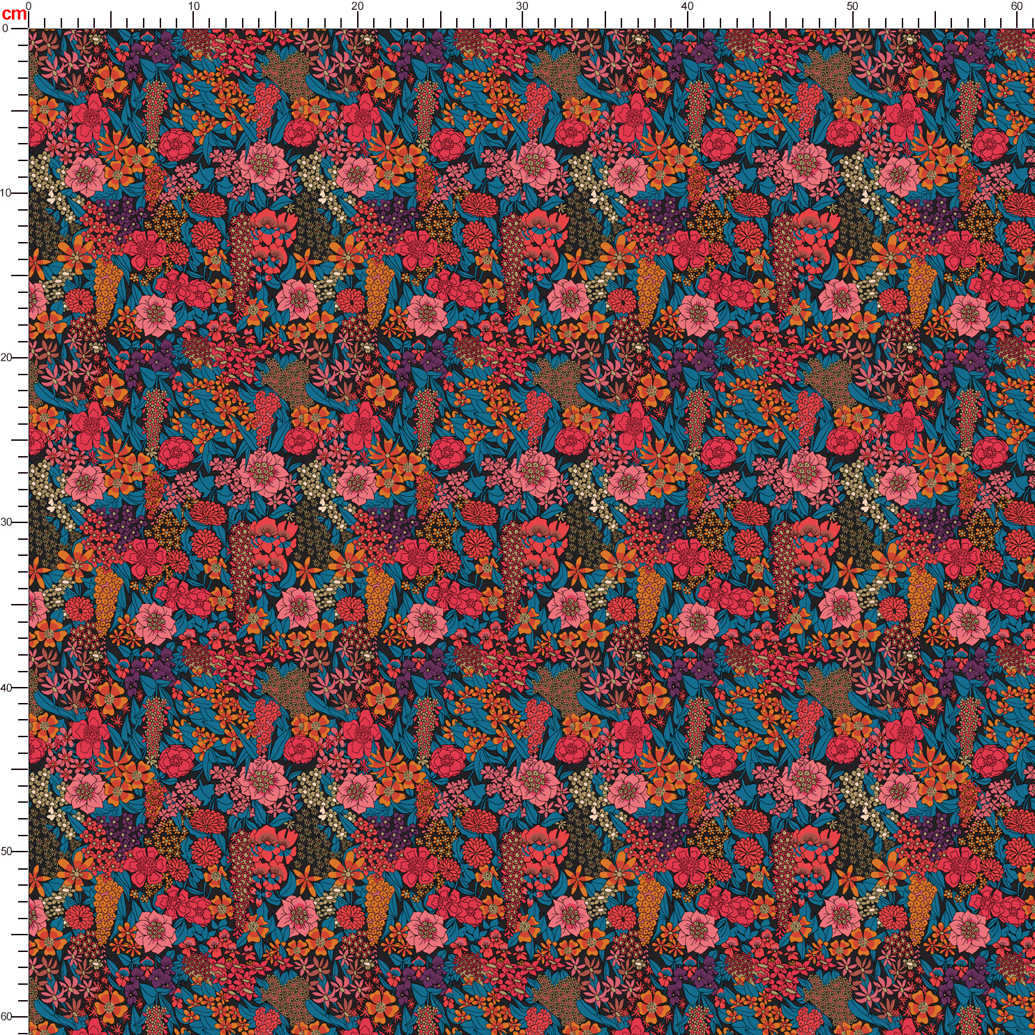 Multi Colorways Liberty Floral Seamless Printing Service - Unique Patterns at Prinstitch