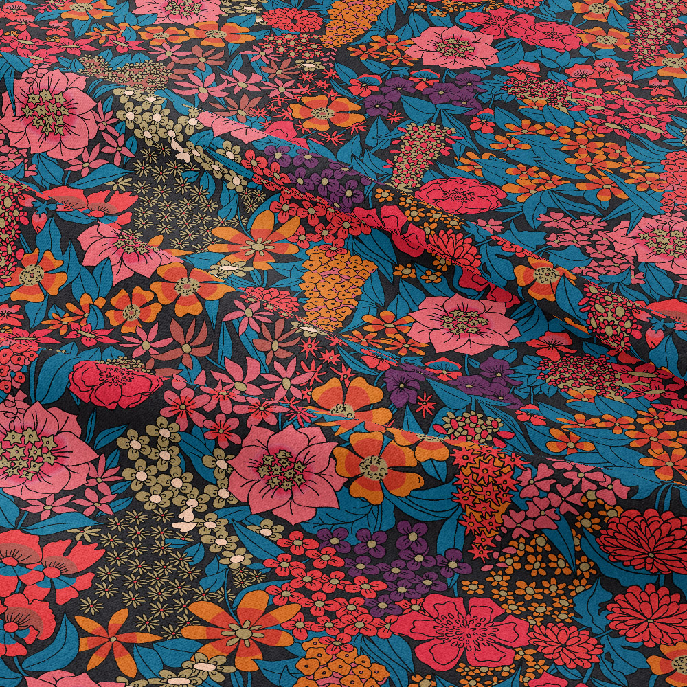 Multi Colorways Liberty Floral Seamless Printing Service - Unique Patterns at Prinstitch