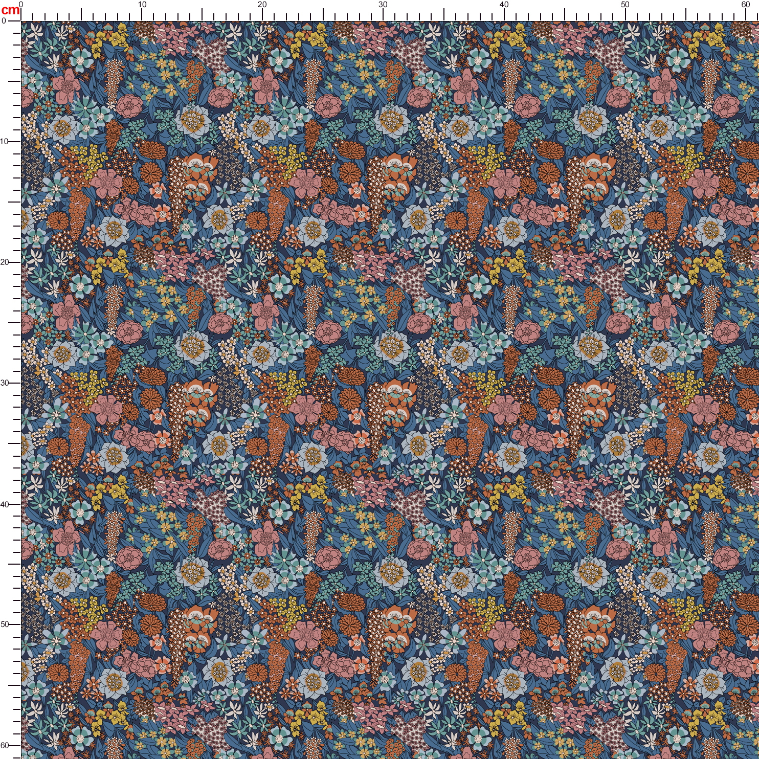 Multi Colorways Liberty Floral Seamless Printing Service - Unique Patterns at Prinstitch