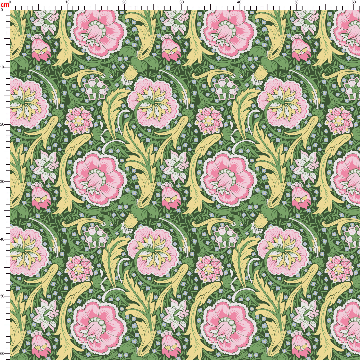 Multi Colorways Seamless Liberty Floral Custom Printing Service - Perfect for Unique Projects