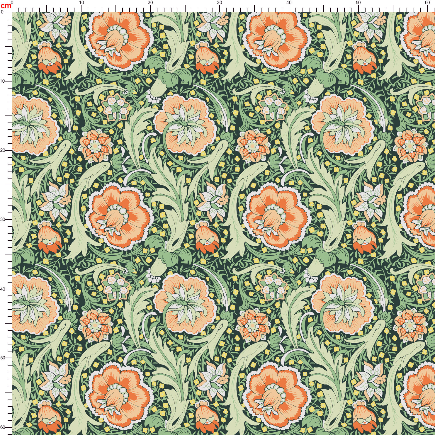 Multi Colorways Seamless Liberty Floral Custom Printing Service - Perfect for Unique Projects