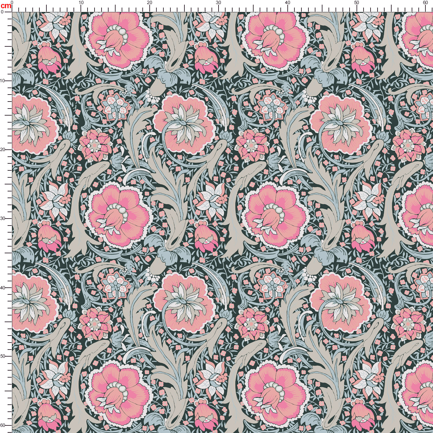 Multi Colorways Seamless Liberty Floral Custom Printing Service - Perfect for Unique Projects