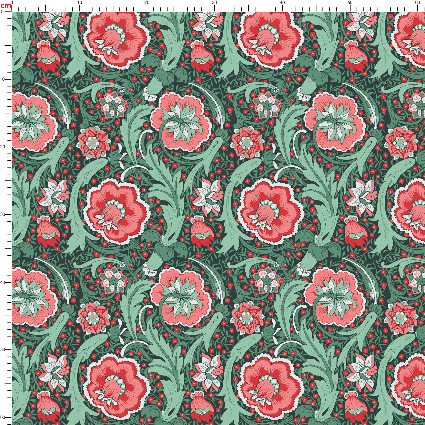 Multi Colorways Seamless Liberty Floral Custom Printing Service - Perfect for Unique Projects