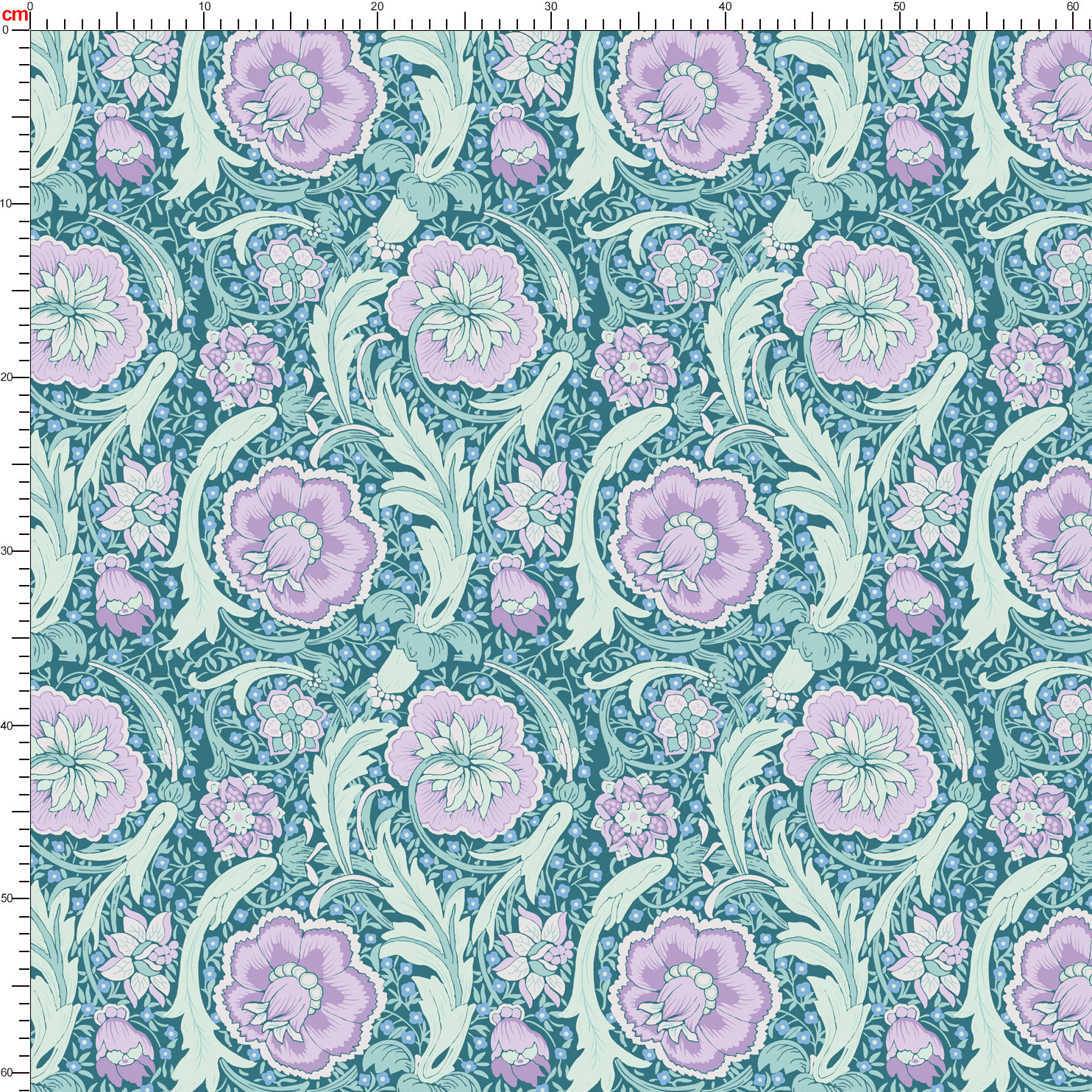 Multi Colorways Seamless Liberty Floral Custom Printing Service - Perfect for Unique Projects