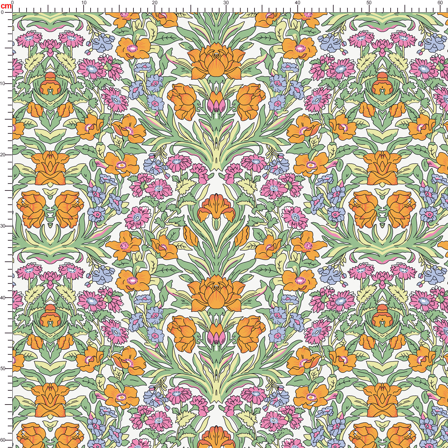 Multi Colorways Liberty Floral Seamless Print Patterns - Tailored Fabric Service by Prinstitch