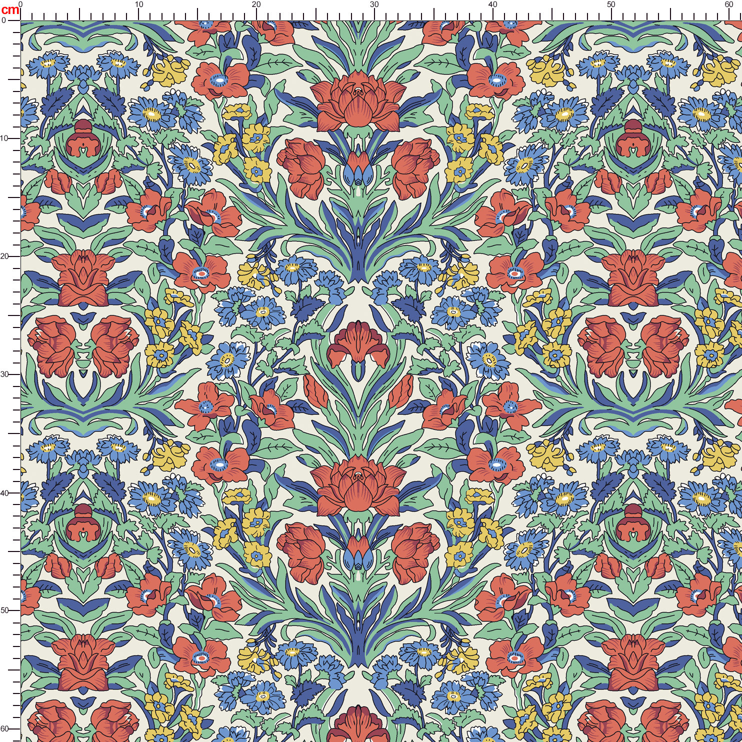 Multi Colorways Liberty Floral Seamless Print Patterns - Tailored Fabric Service by Prinstitch