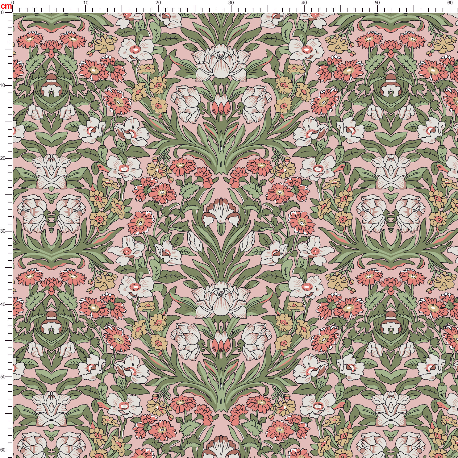 Multi Colorways Liberty Floral Seamless Print Patterns - Tailored Fabric Service by Prinstitch