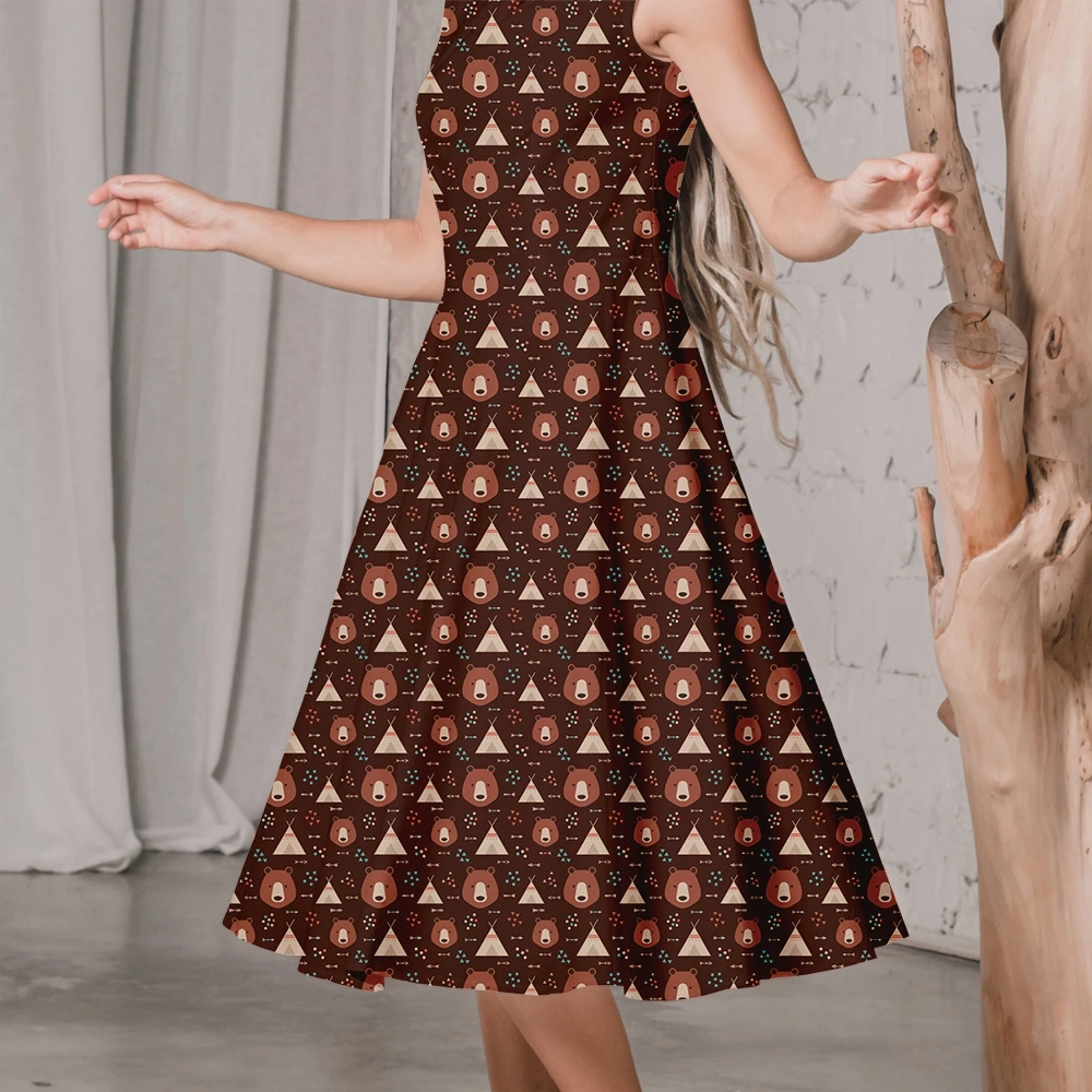 Personalized Cartoon Bear Designs - Seamless Repeat for Fabric Printing