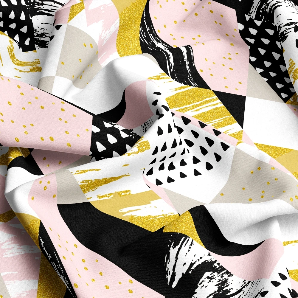Custom Geometric Patterns Print Fabrics - Seamless Prints for Vibrant Creations