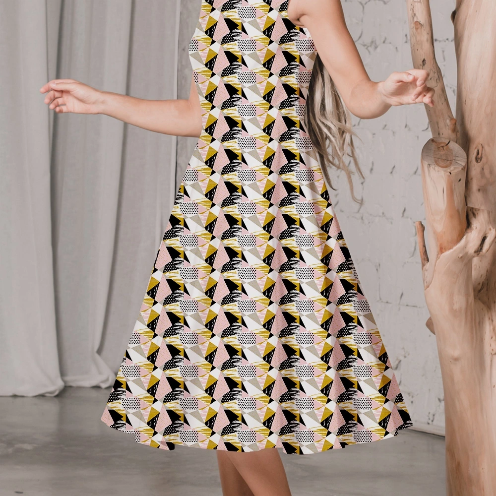 Custom Geometric Patterns Print Fabrics - Seamless Prints for Vibrant Creations