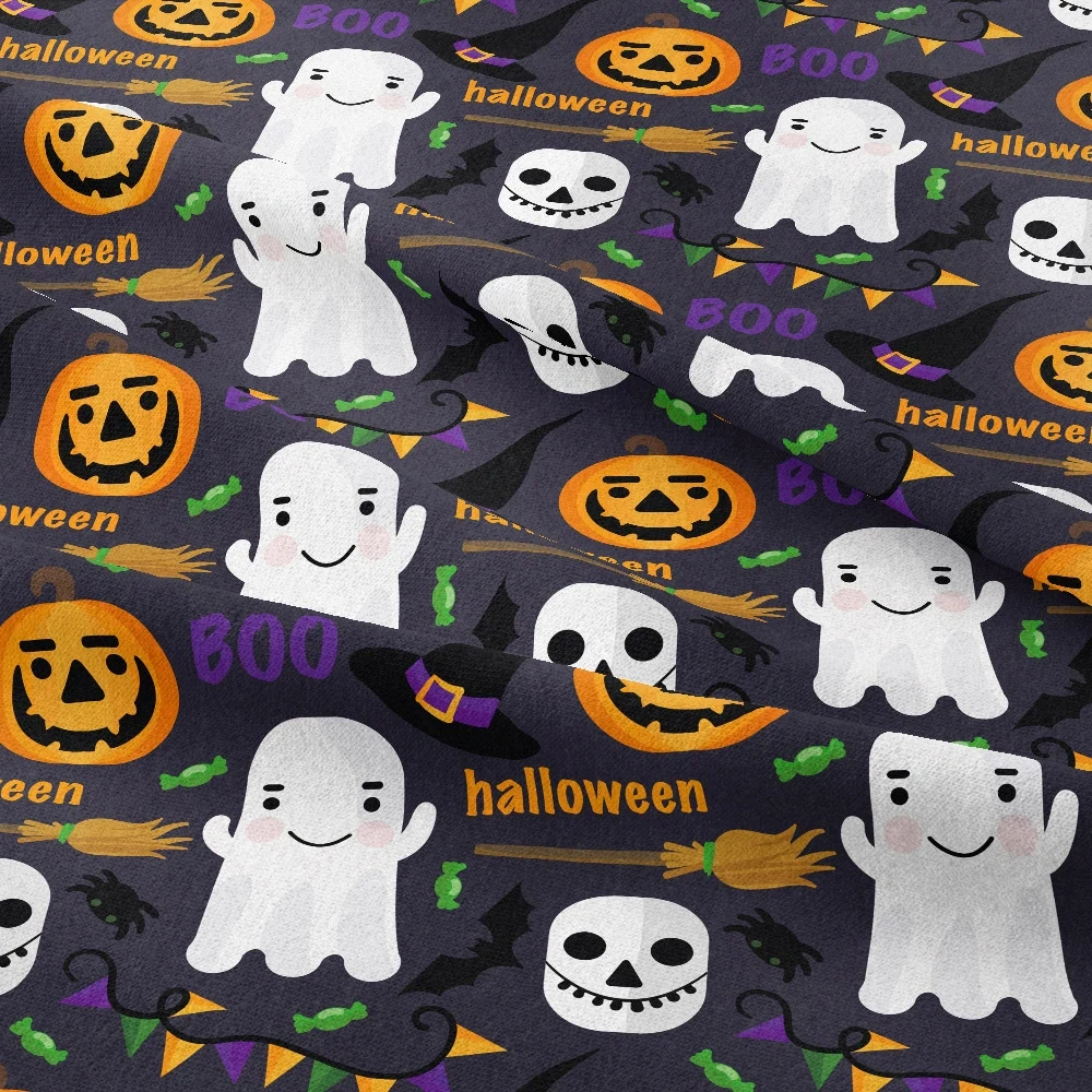 Custom Halloween Party Designs Fabric - Print On Demand for Seamless Fabric Patterns