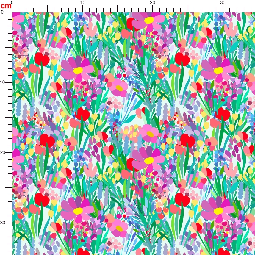 Rich Botanical Patterns Vintage Painting Liberty Floral Print with Layered Design Flowers and Leaves – Custom Print Fabrics