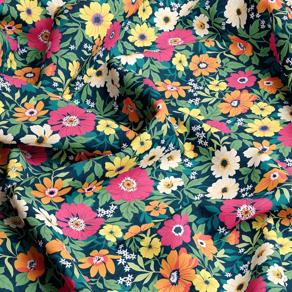 Delicate and Colorful Liberty Floral Print Fabric – Custom Print Fabrics