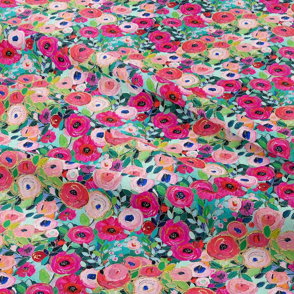 Colorful Liberty Floral Print Exquisite Artistic Feel – Custom Print Fabric