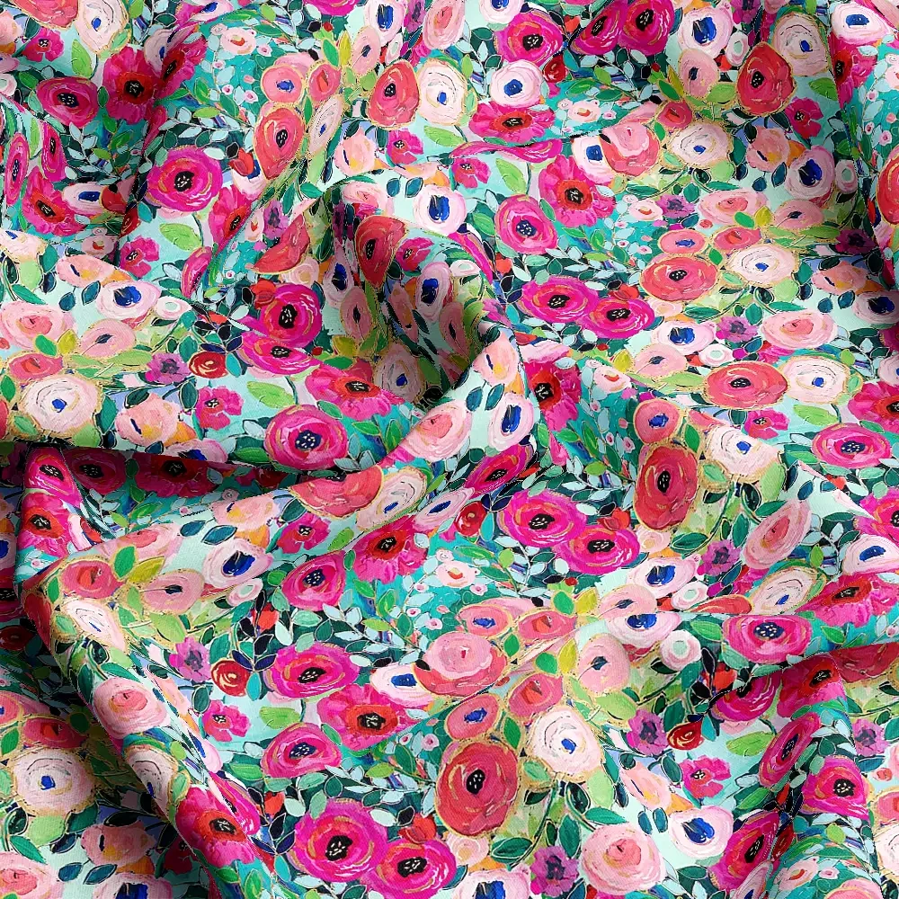 Colorful Liberty Floral Print Exquisite Artistic Feel – Custom Print Fabric