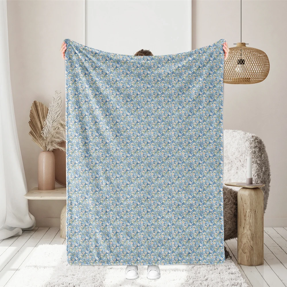 Soft - Toned Vintage Nature - Inspired Liberty Floral Print with Graceful White Flowers and Green Leaves – Custom Print Fabrics