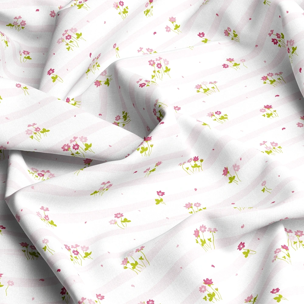 Pure Vintage White Small Floral Liberty Floral Print – Custom Print Fabrics