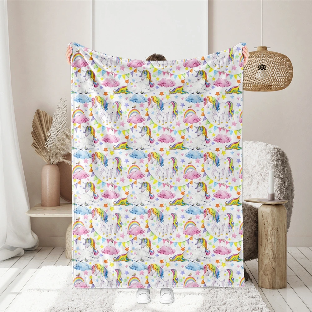 Personalized Cartoon Rainbow Unicorn Fabric Designs - High - Quality Seamless Prints