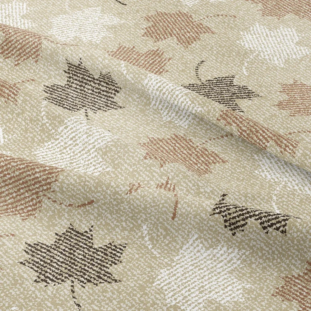 Subdued Vintage Maple Leaf Liberty Floral Print – Custom Print Fabrics